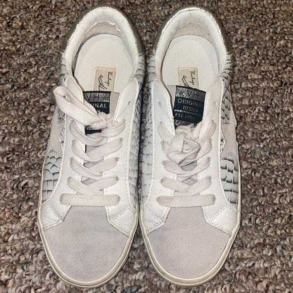 Womens Vintage Havana Croc Embossed Superstar Leather Shoes - Picture 9 of 9